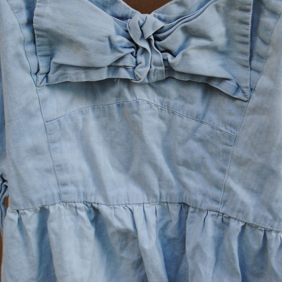 Blue Grey Bow mini dress forever 21 M - Picture 2 of 4